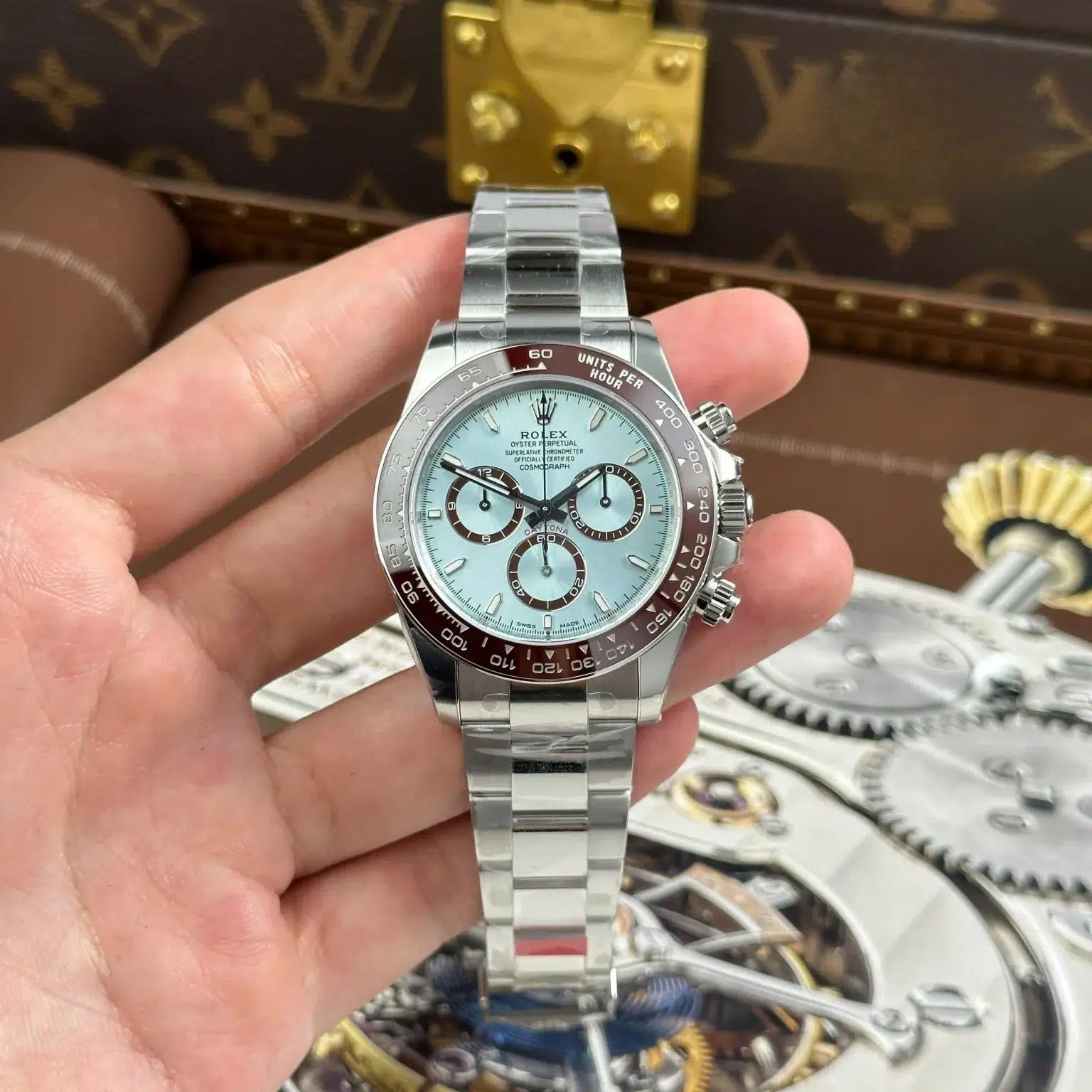 Rolex Daytona 126506-0001 Platinum Iced-blue Dial Brown Cerachrom Bezel 11 Best Replica VSF 40mm