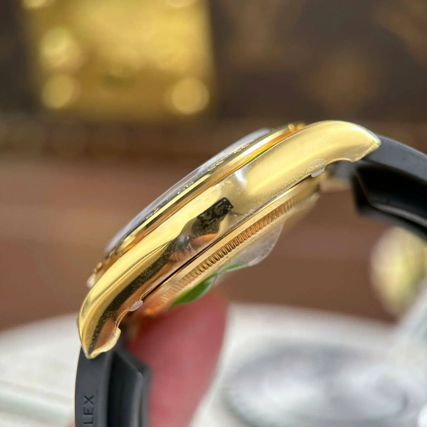 Rolex Daytona 126518LN Yellow Gold Intense Black & Champagne-Colour Dial Oysterflex Bracelet Best Replica VSF 40mm