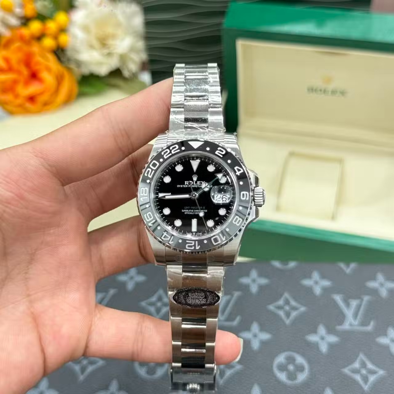 Rolex GMT-Master II 126710GRNR Bruce Wayne Black Dial Black Grey Ceramic Bezel Oyster Bracelet Best Replica Clean Factory 40mm
