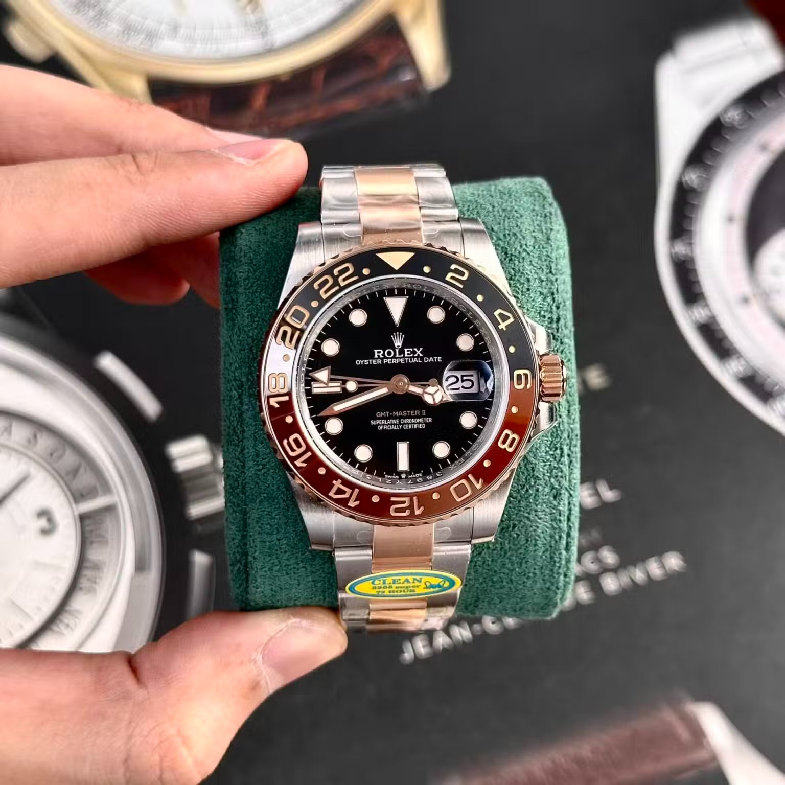 Rolex GMT-Master II Root Beer Two Tone Black Dial Super Clone Clean Factory