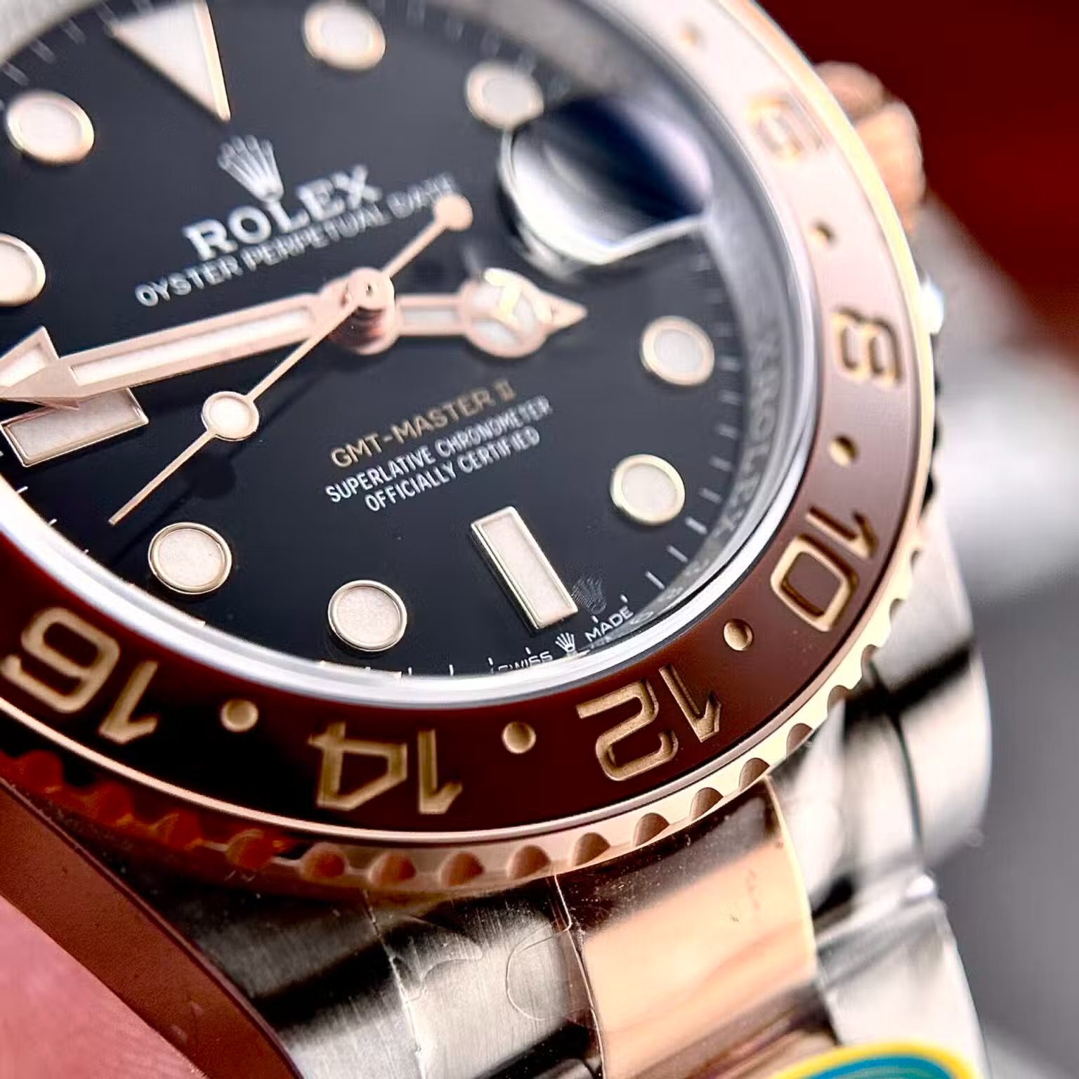 Rolex GMT-Master II Root Beer Two Tone Black Dial Super Clone Clean Factory