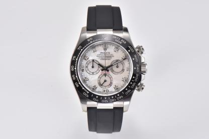 Rolex Daytona Oysterflex White Gold Diamond Dial 11 Replica Clean Factory 40mm