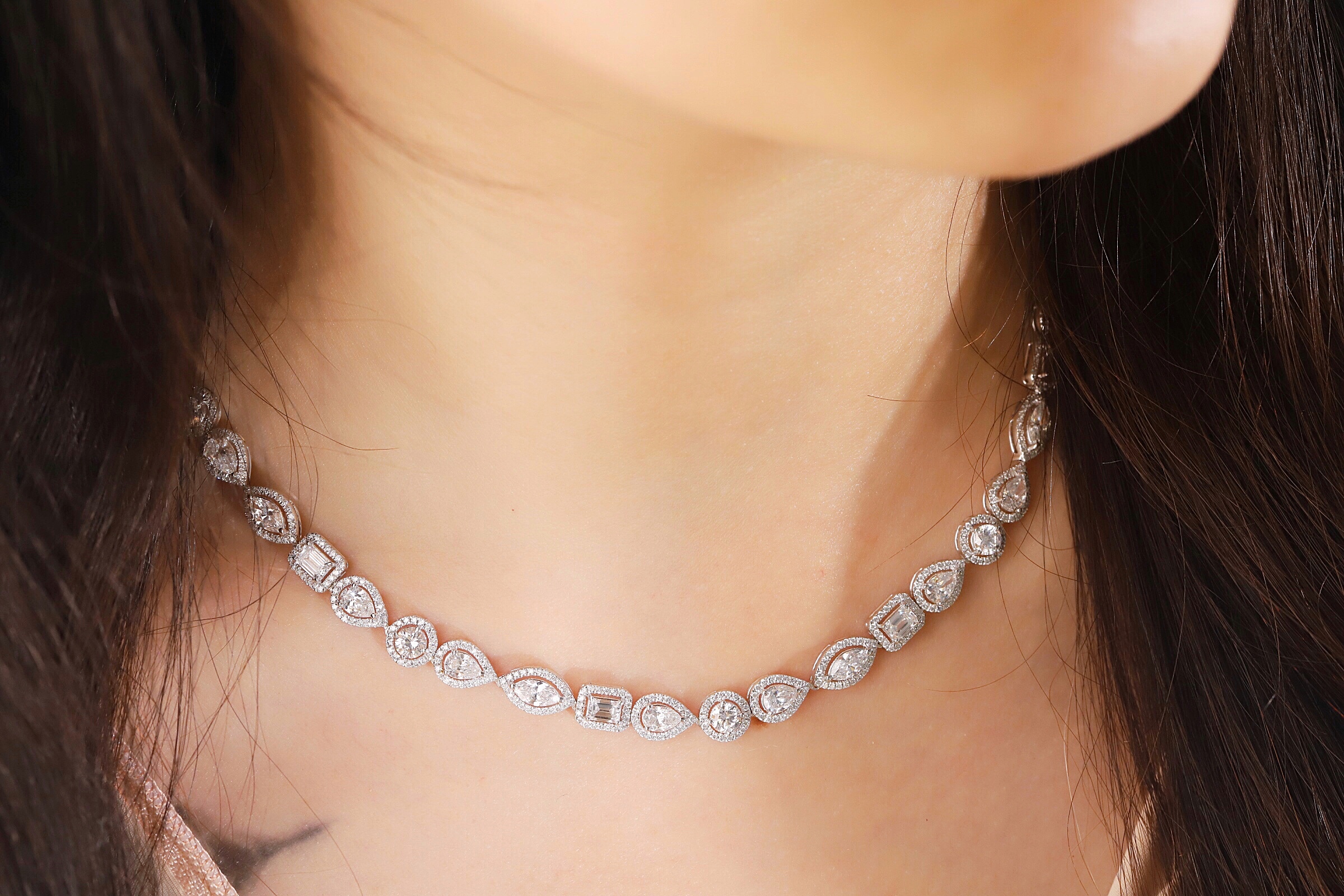 10k gold Eternal Glory · 14ct Full Pavé Lab Grown Diamond Necklace