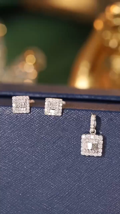 18k gold pendant, natural diamond 0.20ct (chain not included)