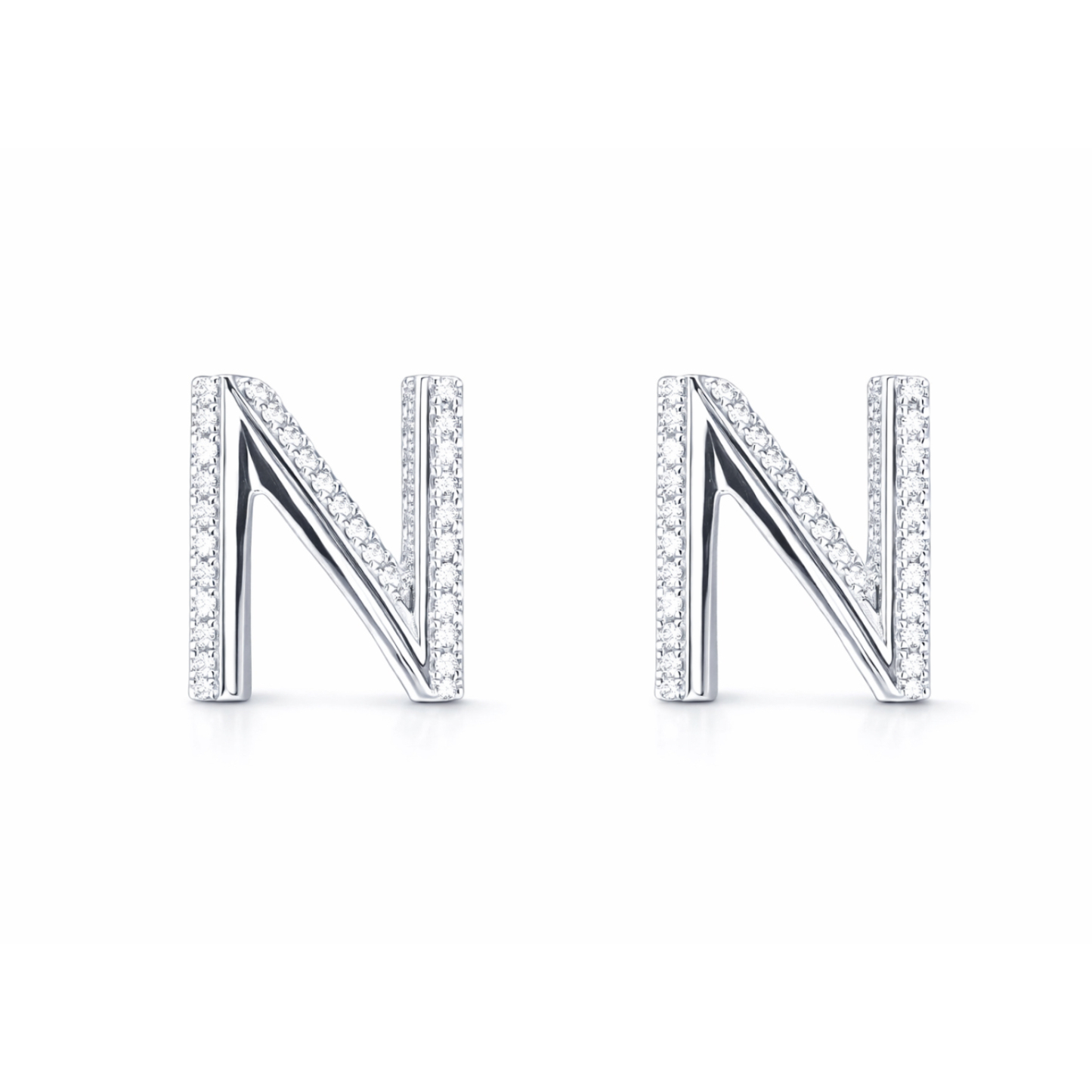 Leaves 18K Gold Natural Diamond Stud Earrings | Cluster-Set 0.24CT Diamonds