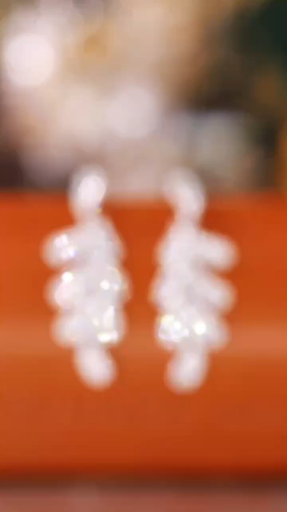 18k Gold Earrings, Studded with 0.80ct Natural Diamond 