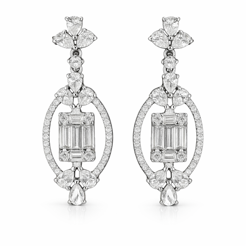 18k gold earrings set with a 1.00ct natural diamond