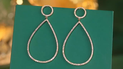 18k gold earrings set with a 1.20ct natural diamond