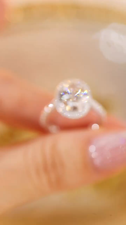 10k Gold Diamond Ring, Laboratory-Grown Diamond, 3.65ct