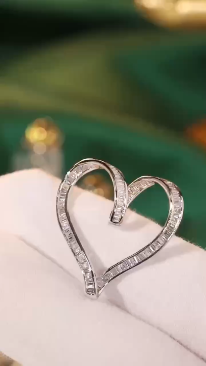 18k Gold Pendant, Heart Shape, 1.00ct Natural Diamond (chain not included)