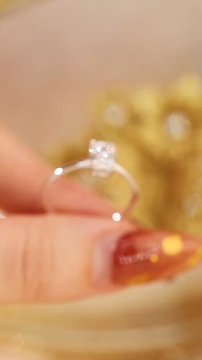 Sweet & Chic 1CT Lab Diamond Emerald Cut 4-Prong Ring, 10K Gold Romantic Jewelry