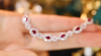 18k Gold Bracelet, Ruby Bracelet, Luxuriously Set with 5.00-carat Drop-shaped Ruby and 1.70-carat Natural Diamond