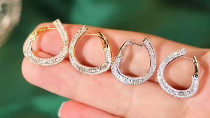 18k Gold Diamond Earrings with 0.66ct Natural Diamonds