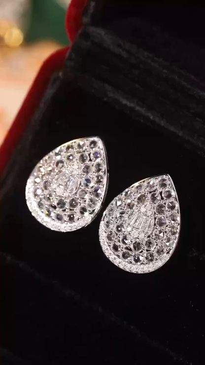 18k Gold Diamond Earrings with 1.0ct Natural Diamonds
