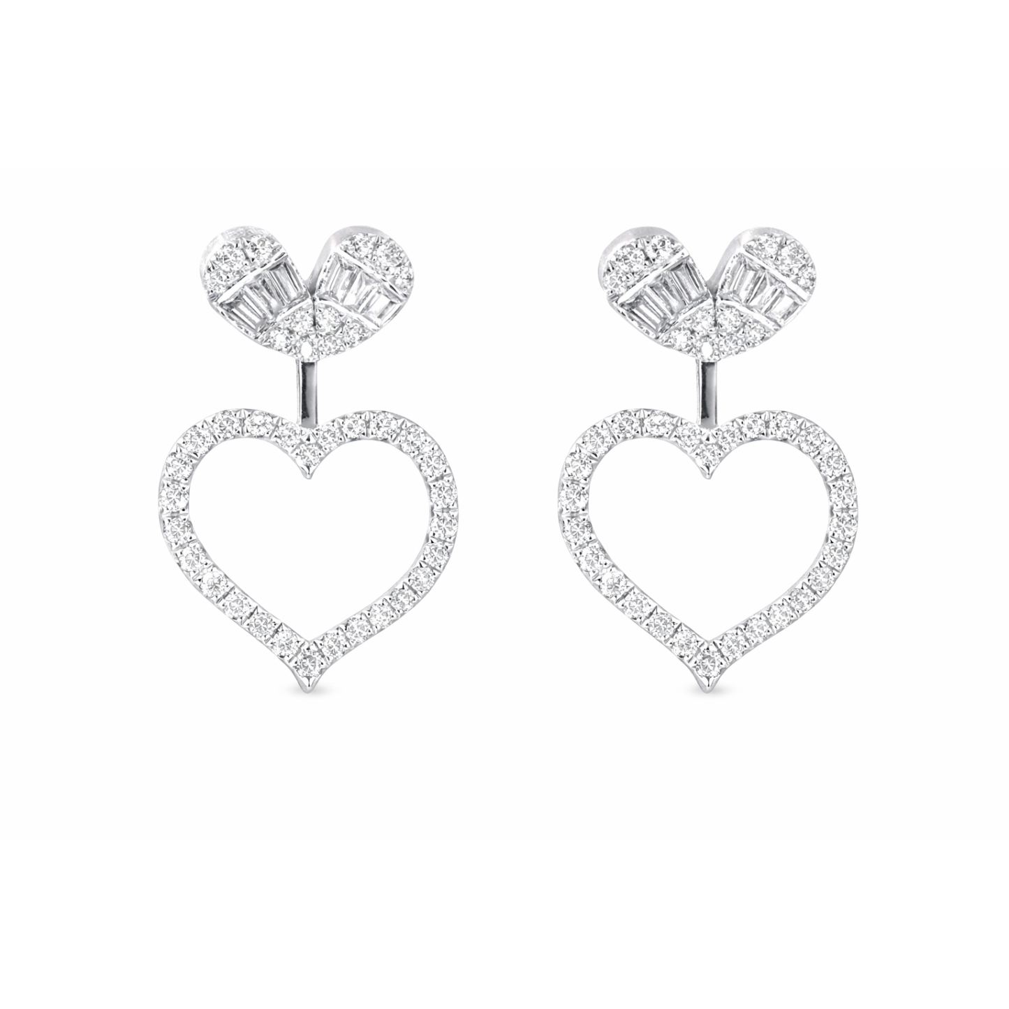 Leaves 18K Gold Natural Diamond Stud Earrings | Cluster-Set 0.24CT Diamonds