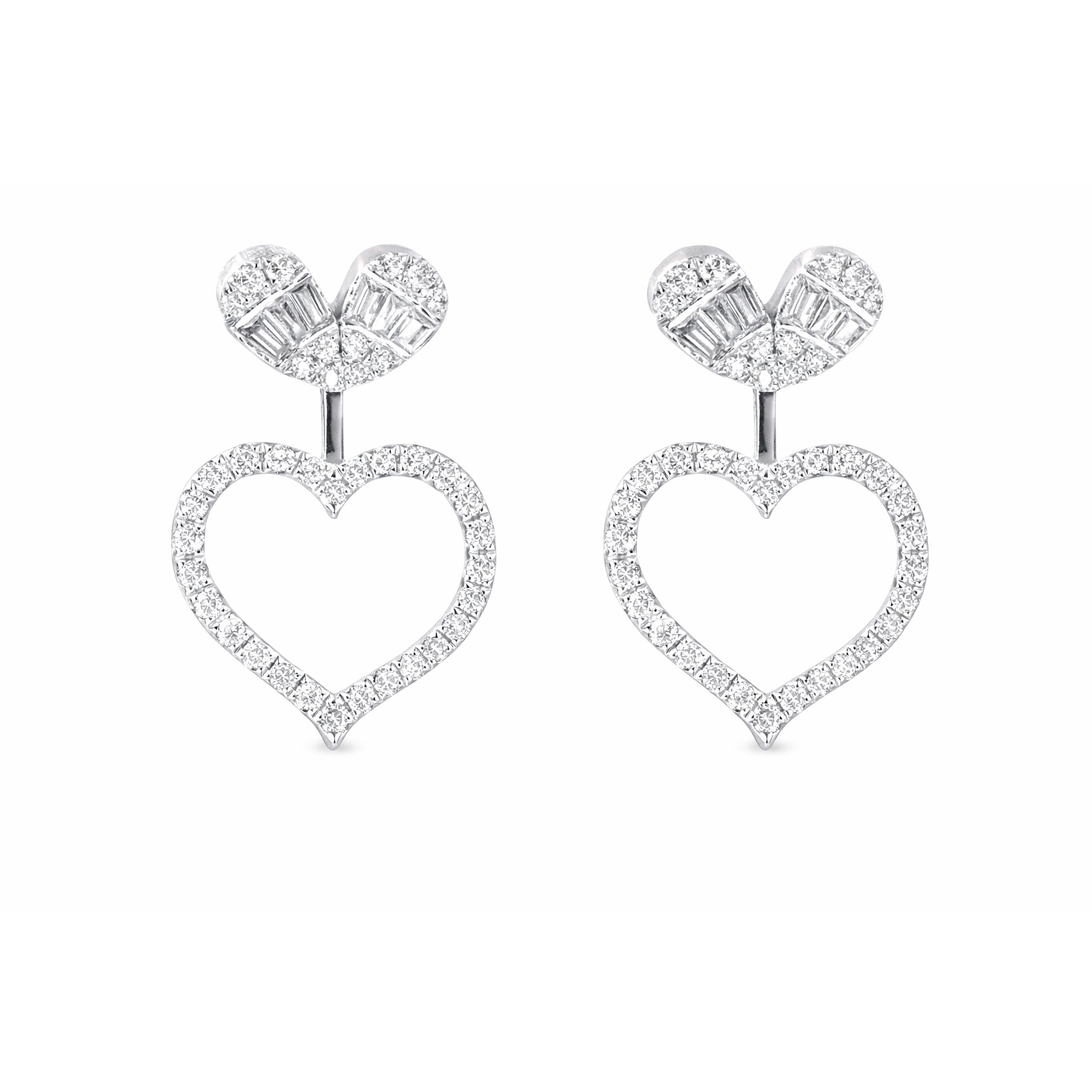 Leaves 18K Gold Natural Diamond Stud Earrings | Cluster-Set 0.24CT Diamonds