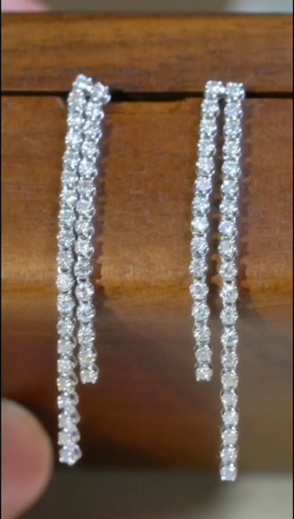 18K Gold Natural Diamond Stud Earrings | Cluster-Set 1.10 CT Diamonds