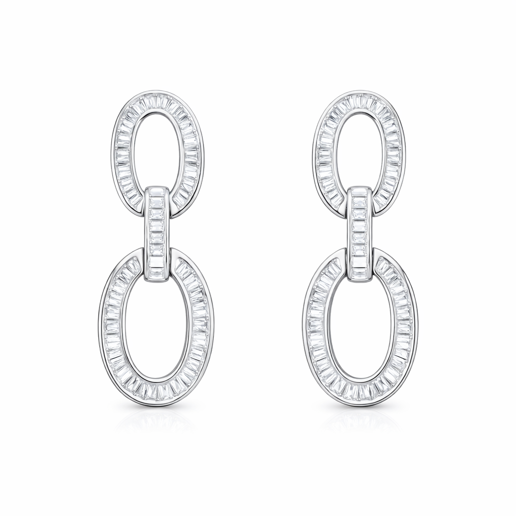 18k gold earrings set with 0.70ct natural diamond