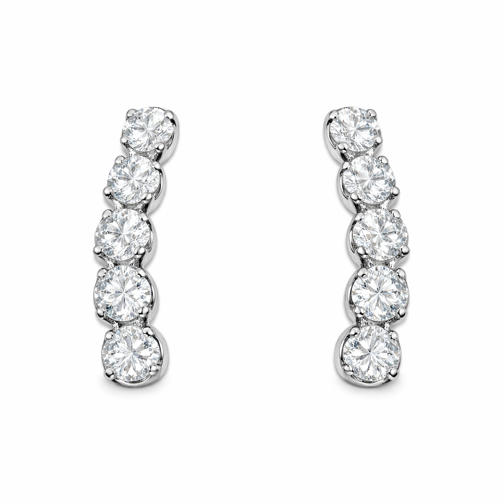 18k Gold Earrings Studded with 0.30ct Natural Diamond
