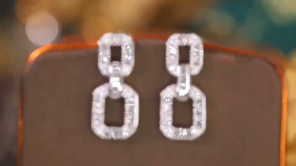 18k Gold Earrings, Studded with 0.80ct Natural Diamond 