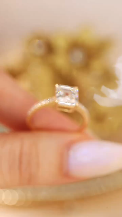 Antique Engraved Floral Engagement Ring