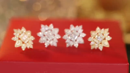 18k gold earrings set with 0.60ct natural diamond