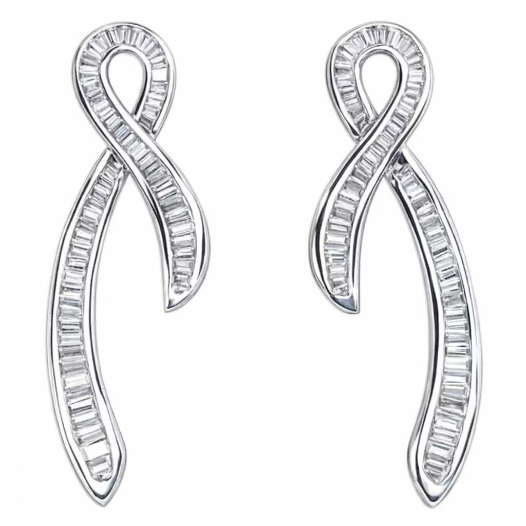 18k Gold Earrings, Studded with 0.70ct Natural Diamond 