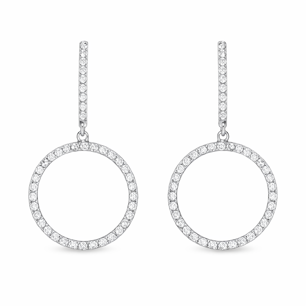 18k gold earrings set with a 0.60ct natural diamond