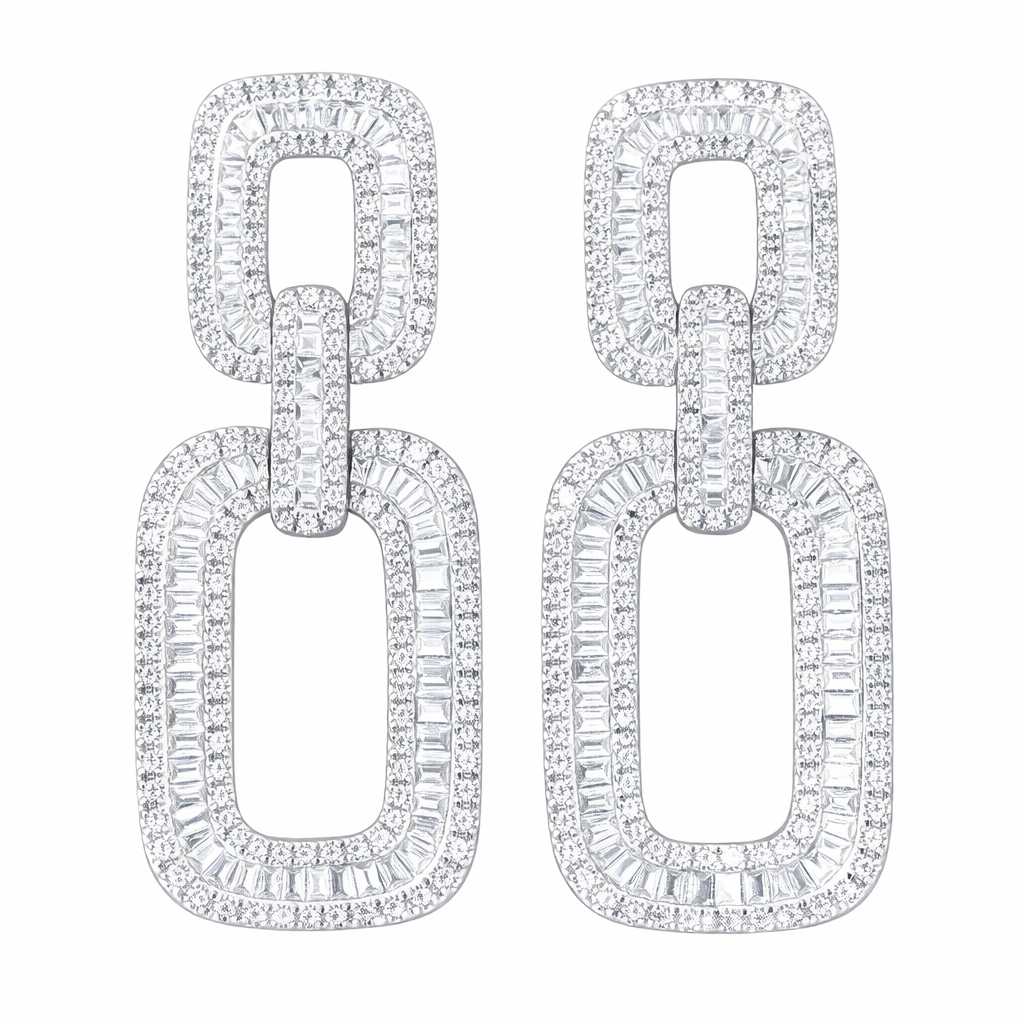 18k Gold Earrings, Studded with 1.45ct Natural Diamond 