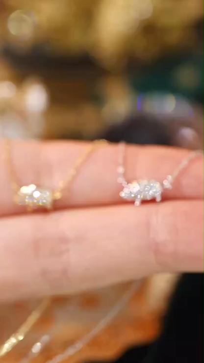 18k Gold Necklace, Chinese Cultural Elements Zodiac Series – Pig, Natural Diamond 0.12ct Chinese Zodiac
