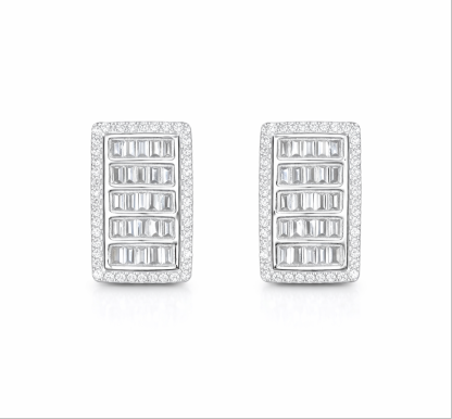 18k Gold Earrings Set with a 0.60ct Natural Diamond