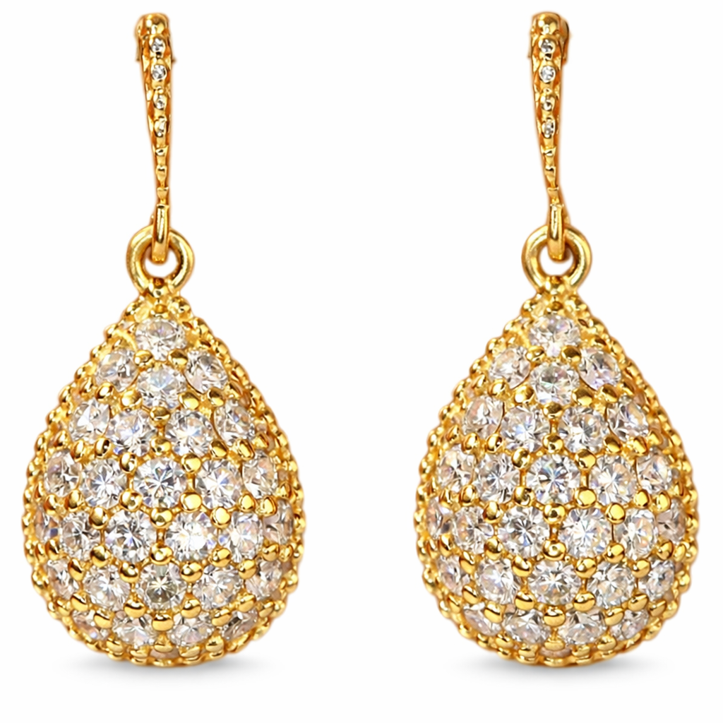 18k gold earrings set with 0.90carat natural diamond