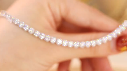10k gold · Four-Prong Lab Grown Diamond Tennis Bracele