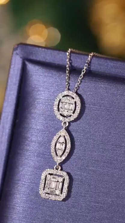 18k Gold Necklace with 0.38ct Natural Diamond