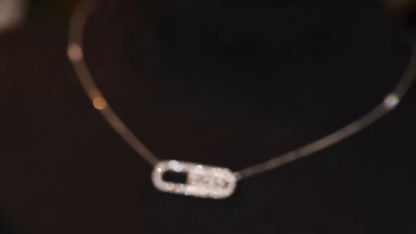 18k Gold Necklace with “520” Design and 0.35ct Natural Diamond