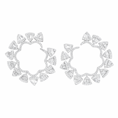 18k gold earrings set with 1.20ct natural diamond