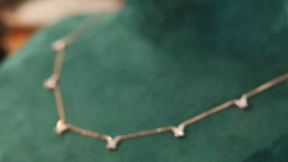 18k Gold Diamond Necklace with Marquise Cut, Natural Diamond 0.70ct