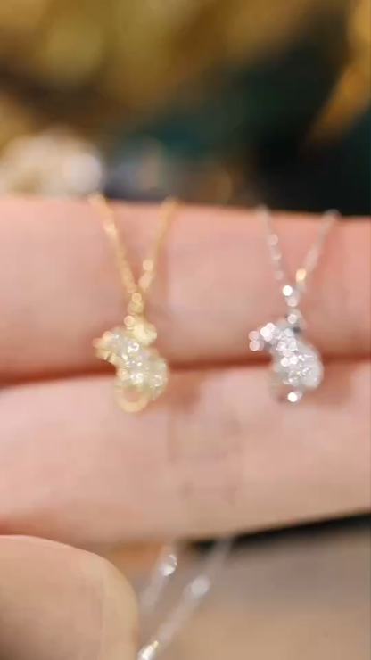 18k Gold Necklace, Chinese Cultural Elements Zodiac Series – Rat, Natural Diamond 0.15ct Chinese Zodiac
