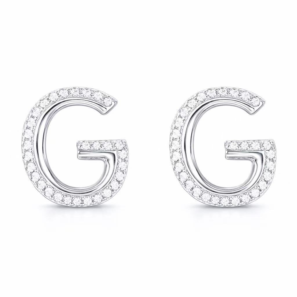 Leaves 18K Gold Natural Diamond Stud Earrings | Cluster-Set 0.24CT Diamonds