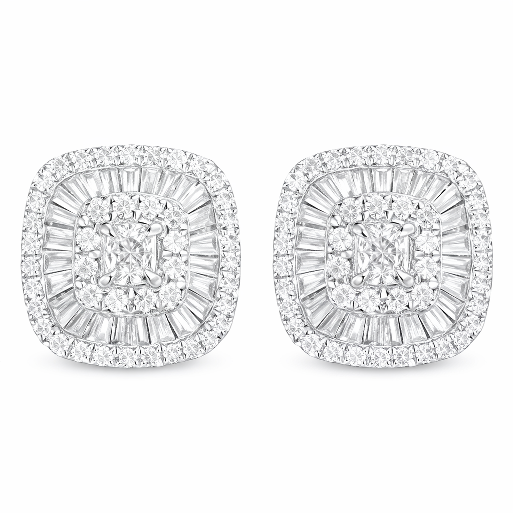 18k Gold Earrings Set with a 0.64ct Natural Diamond