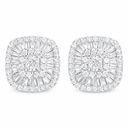 18k Gold Earrings Set with a 0.64ct Natural Diamond