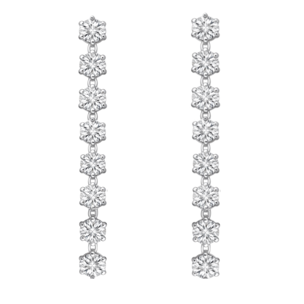 18k gold earrings set with 0.56-carat natural diamond