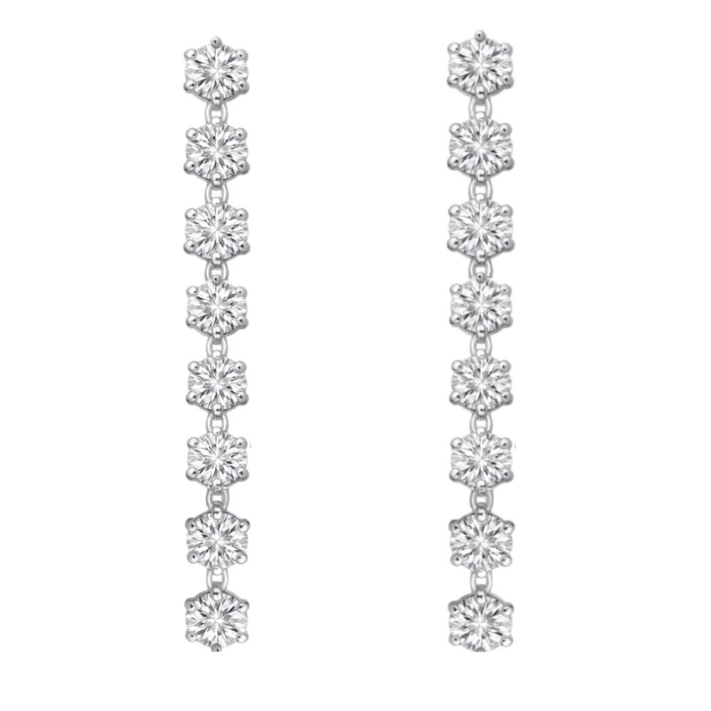 18k gold earrings set with 0.56-carat natural diamond