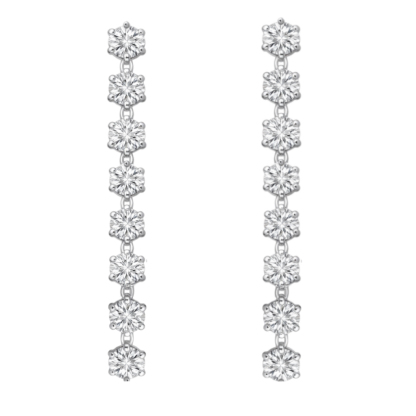 18k gold earrings set with 0.56-carat natural diamond