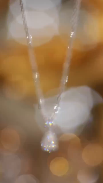 18k Gold Diamond Necklace with 0.38ct Natural Diamond