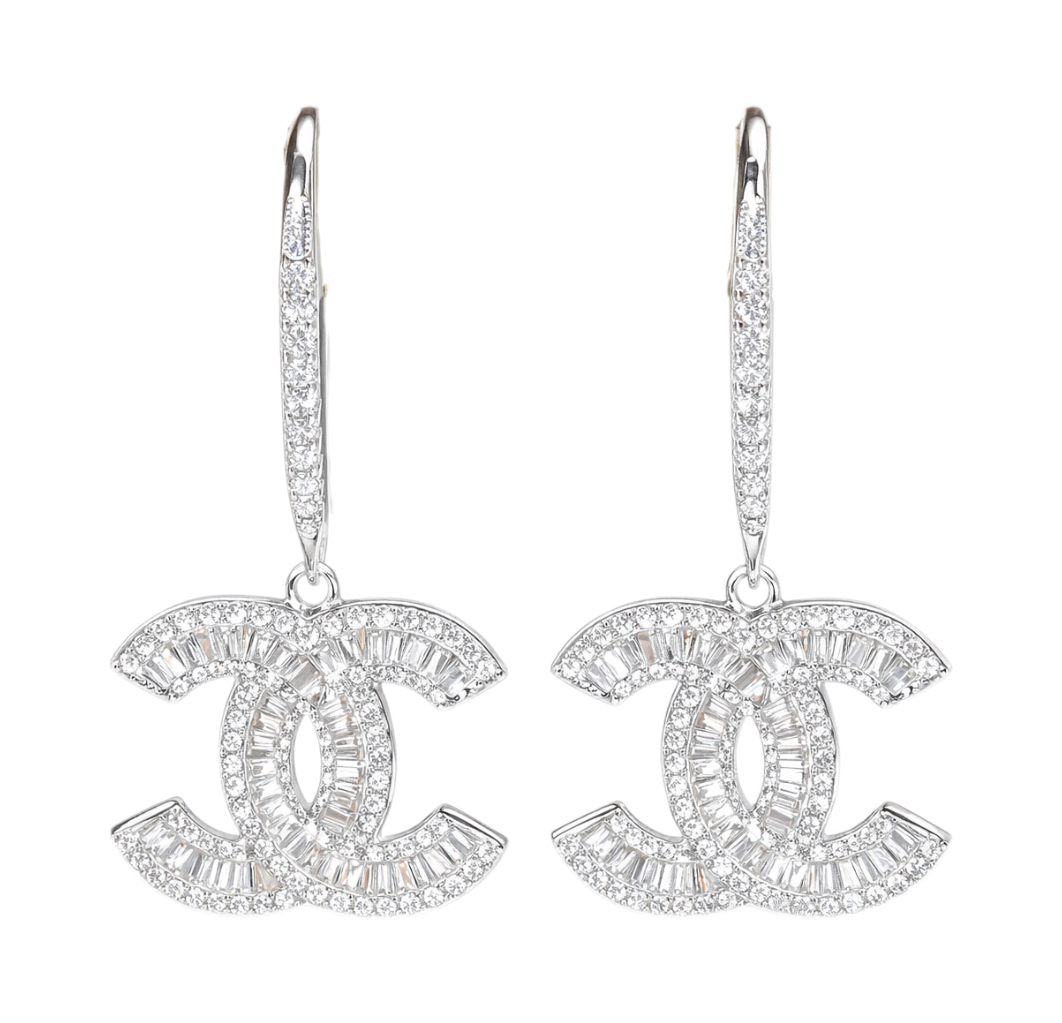  18k Gold Earrings, Studded with 0.90ct Natural Diamond 
