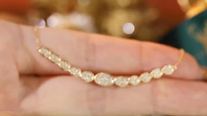 18k gold necklace with a natural diamond of 0.25ct