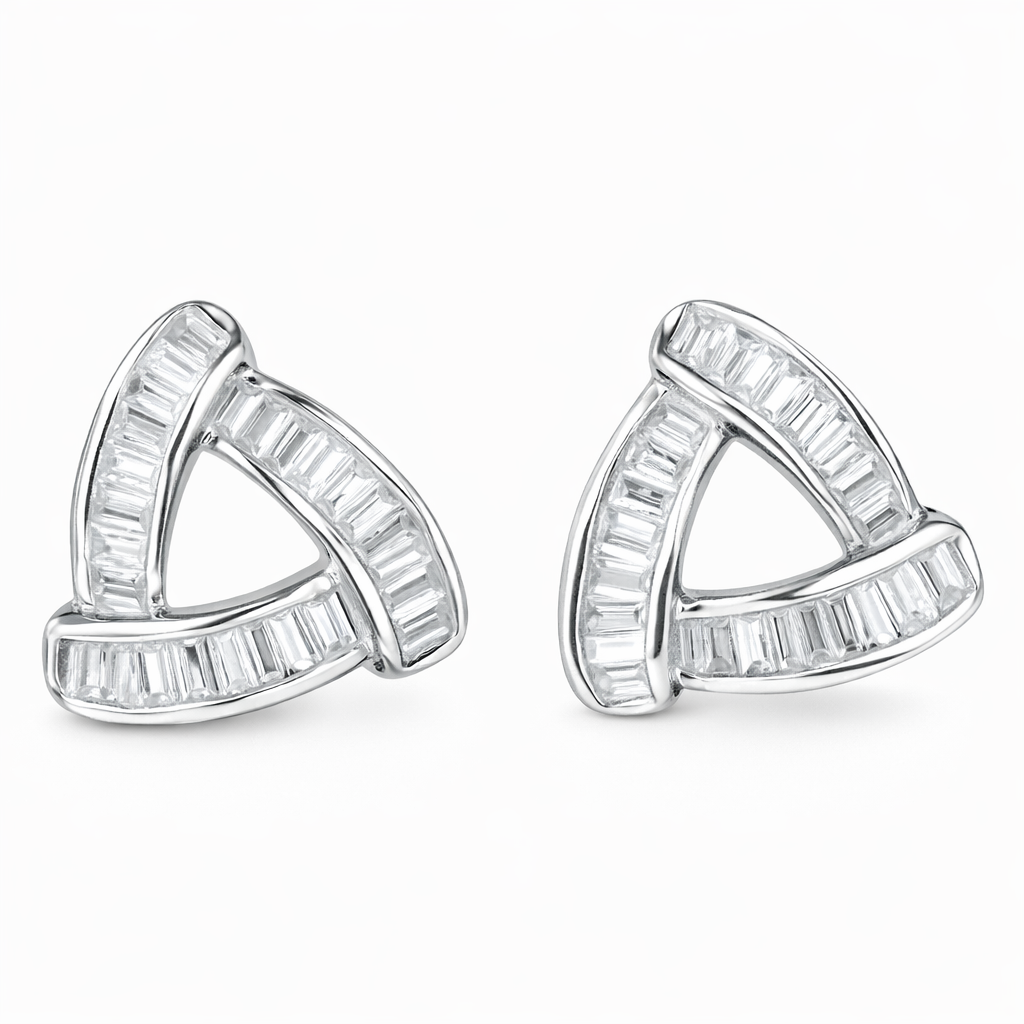 18k Gold Earrings, Studded with 0.26ct Natural Diamond 