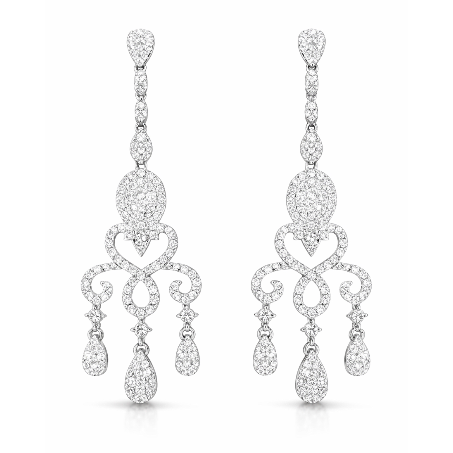 18k gold earrings set with a 1.10-carat natural diamond, featuring a vintage design.