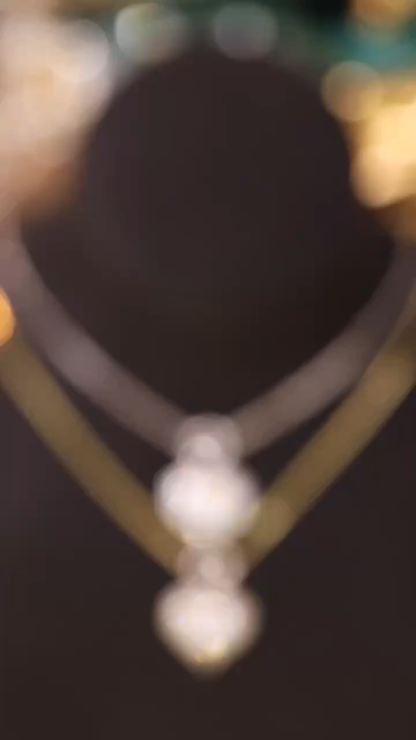 18k Gold Necklace, Heart Shape Design, 1ct Natural Diamond